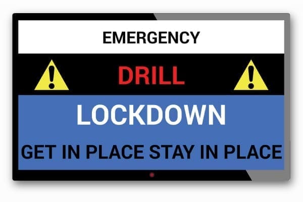 Lockdown Alert notification DV