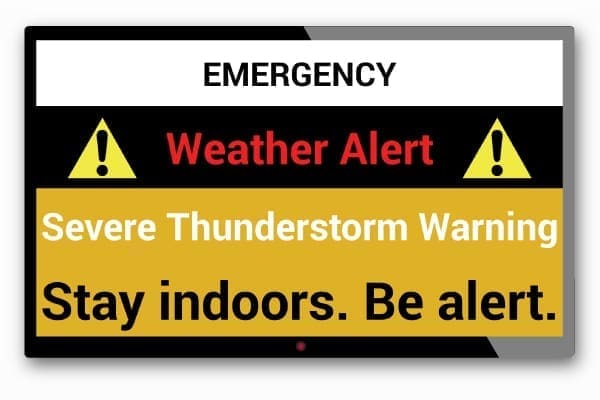 Weather Alert notification DV