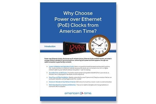 Why Choose Power over Ethernet (PoE) Clocks?