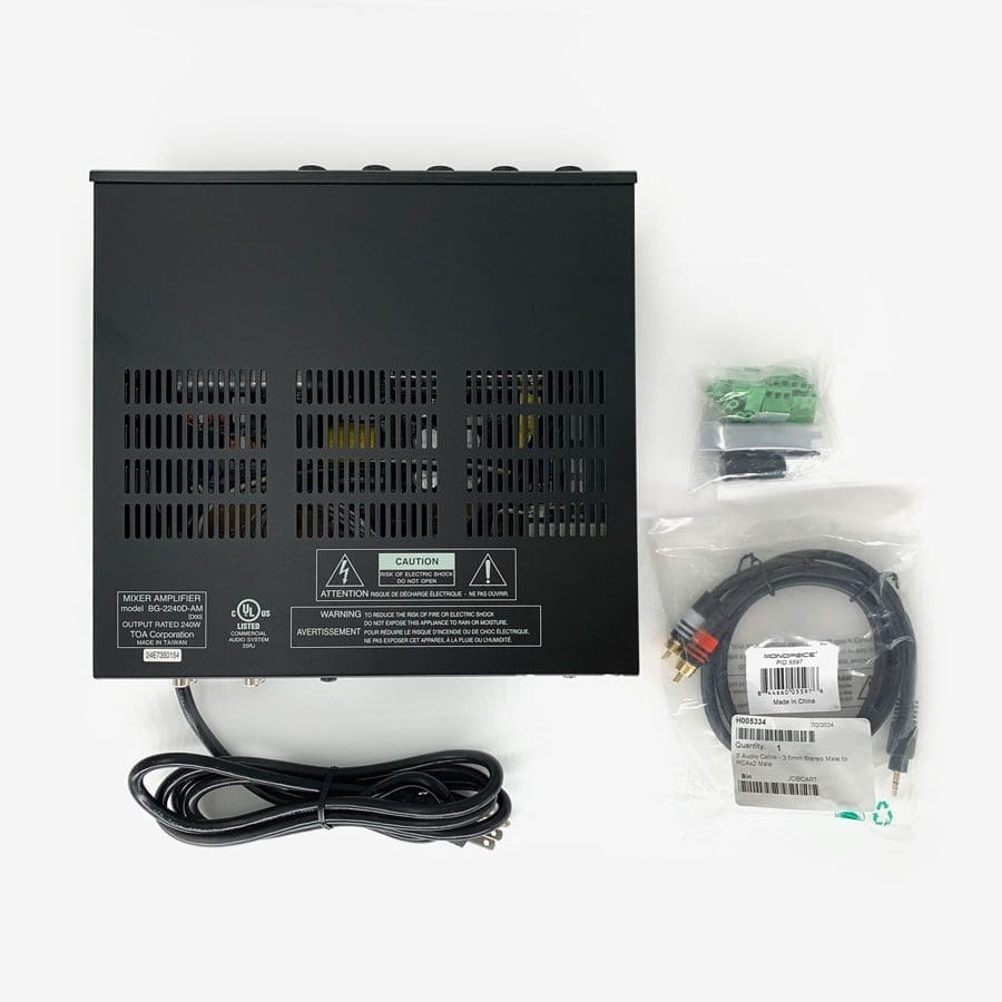 TOA Electronics BG-2240D-AM 240W 5-Input Mixer Amplifier - Image 3