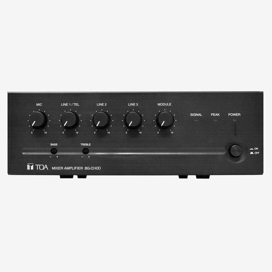 TOA Electronics BG-2240D-AM 240W 5-Input Mixer Amplifier - Image 4